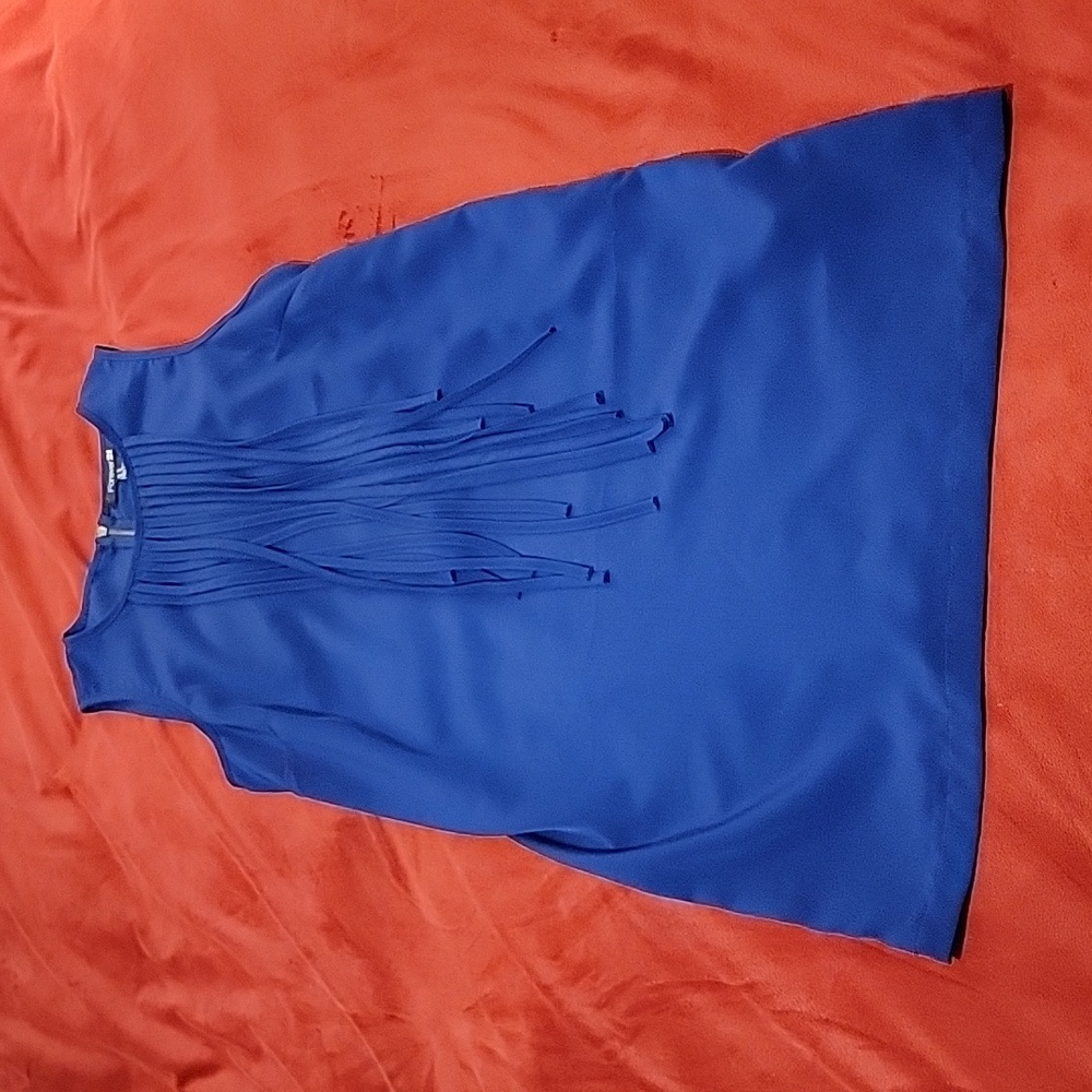 Forever 21 Blue dress with frills on the front